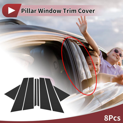Door Pillar Window Trim for BMW 2-Series Wagon 2016-2019 Black Trim