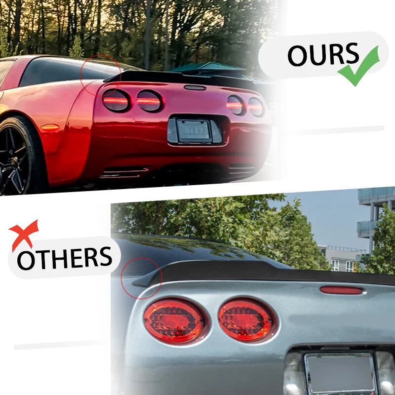 C5 ZR1 Extended Style Carbon Look Rear Trunk Wing Spoiler for Corvette (97-04)
