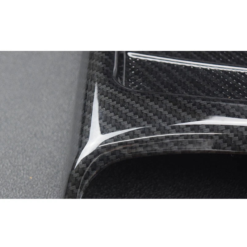 Carbon Fiber Look Rear Armrest Cover Trim Fit for Benz E-Class W213 2016-2018