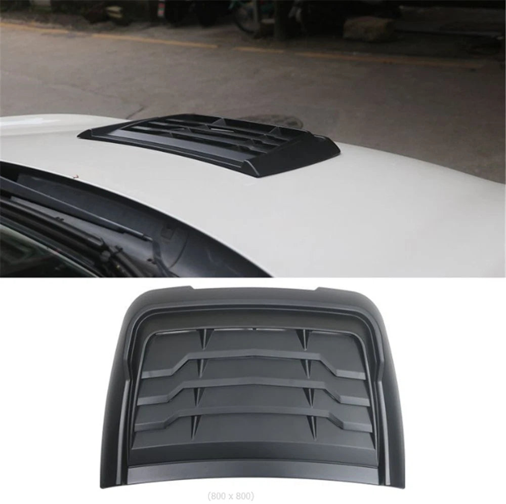 Black ABS Plastic Hood Vent Scoop Cover for Car Air Intake Grille Trim