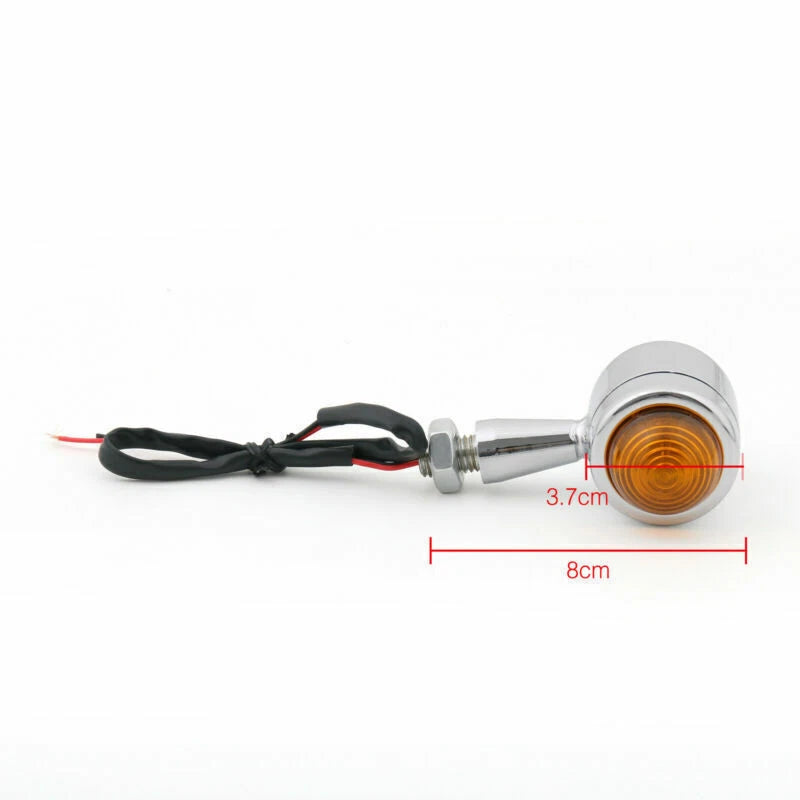 2 x Bullet Mini Heavy Duty Turn Signal Lights for Motorcycle