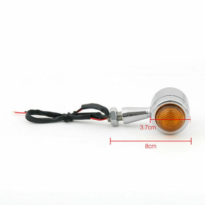 2 x Bullet Mini Heavy Duty Turn Signal Lights for Motorcycle