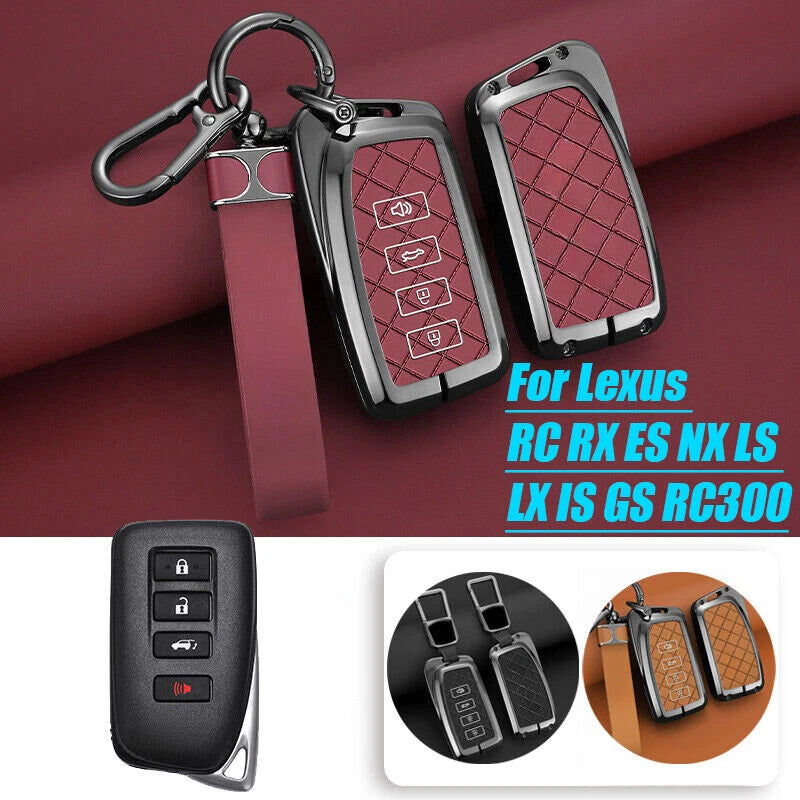 Zinc Alloy Leather Car Key Case Cover for Lexus RC RX ES NX LS LX IS GS RC300