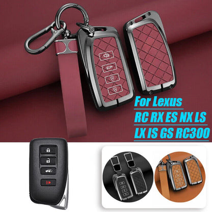 Zinc Alloy Leather Car Key Case Cover for Lexus RC RX ES NX LS LX IS GS RC300