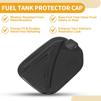 Fuel Tank Door Cap for Ford F-150 2022-2025 Black Fuel Filler Flap Cover