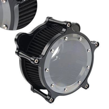 Black Air Cleaner Intake Filter for Harley Dyna, Street Bob, Electra, Road Glide (2006-2023)