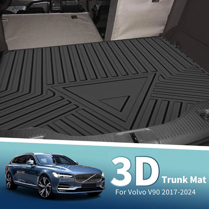 Flat Face Cargo Liner Rear Trunk Mat for Volvo V90 (2017-2024) 1 Pc