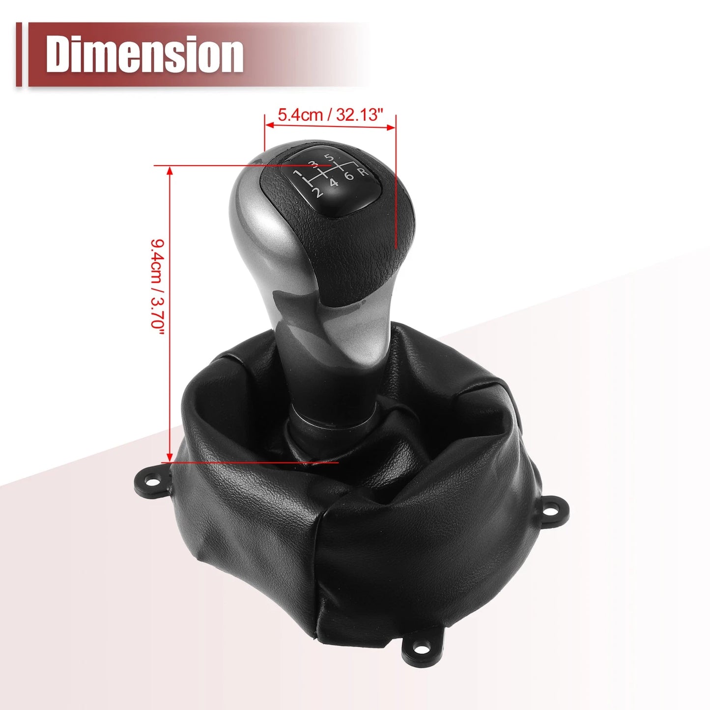 Manual Gear Shift Knob 6 Speed for Honda Civic (2006-2011) Black
