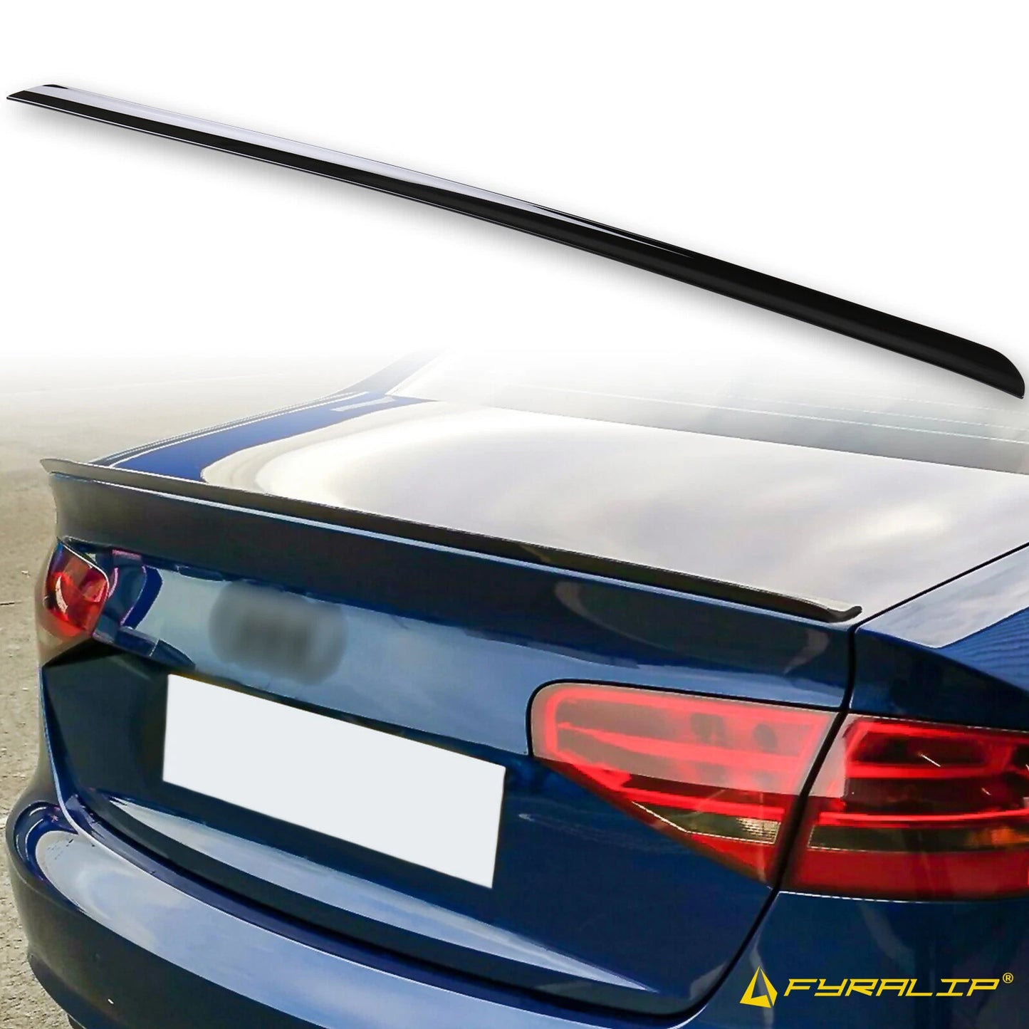 Black Boot Lip Spoiler for Audi A4 B8.5 Sedan (2012-2015)