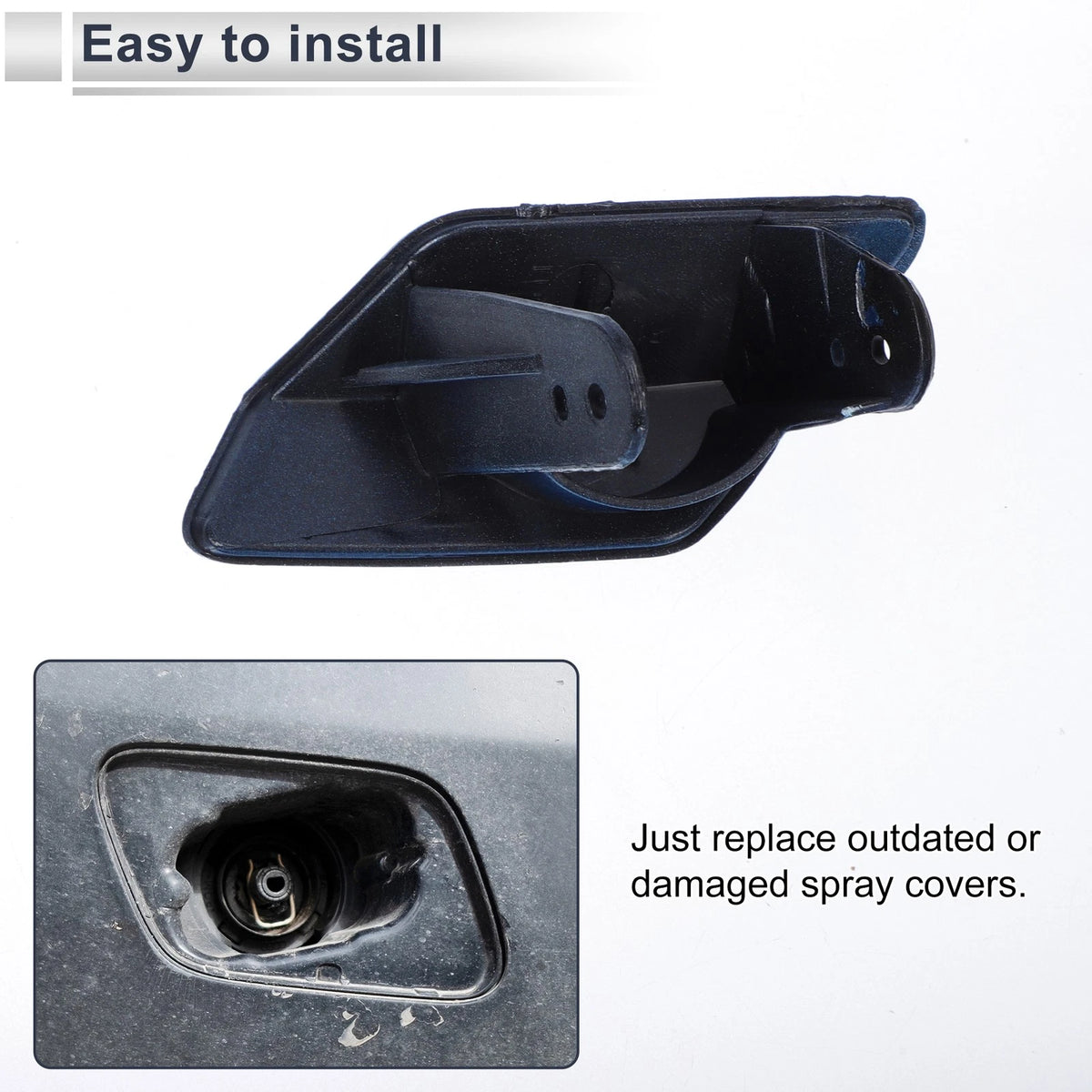 Front Right Bumper Headlight Washer Nozzle Cover Cap for BMW 320i Blue