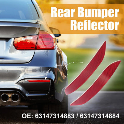 Pair Rear Bumper Reflector Strips Left & Right for BMW