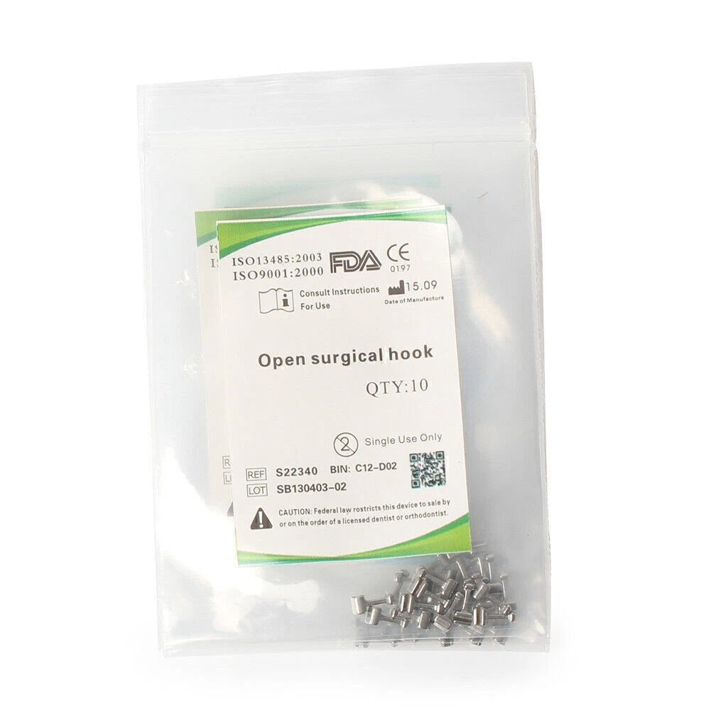 Crimpable Hook for Dental Stainless Steel Instruments - Long Type