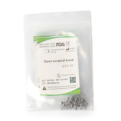 Crimpable Hook for Dental Stainless Steel Instruments - Long Type