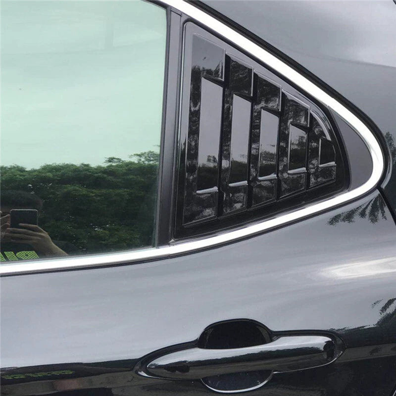 Bright Black Window Louvers Rear Vent Cover Trim 2x for Toyota Camry (2018–2023)