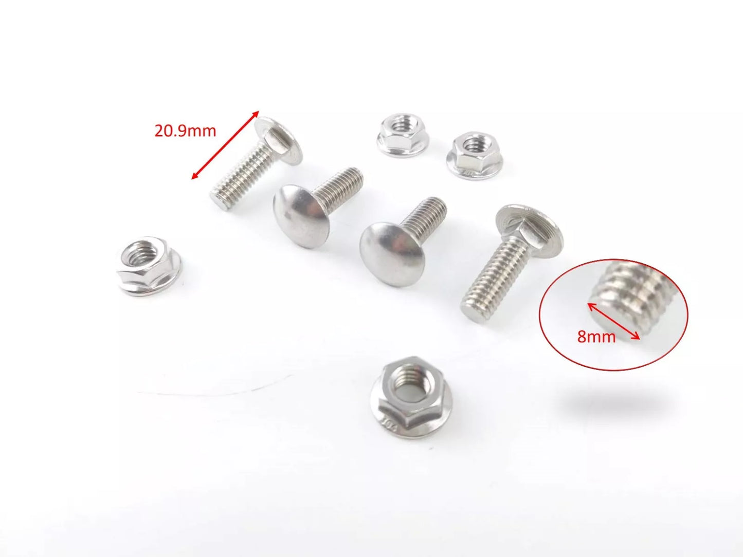 4 x Stainless Bumper Bolt Nuts for Toyota Hilux 1979-1995 4Runner