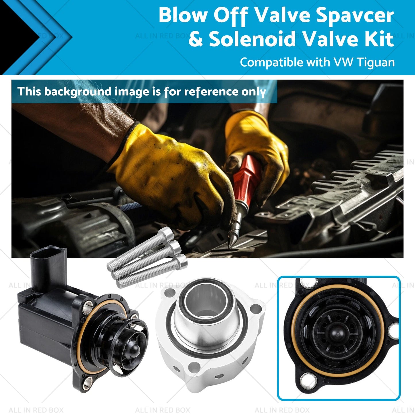 Blow Off Valve Spacer & Solenoid Valve Kit for VW Audi S3 TT A3 A4 (04-14)