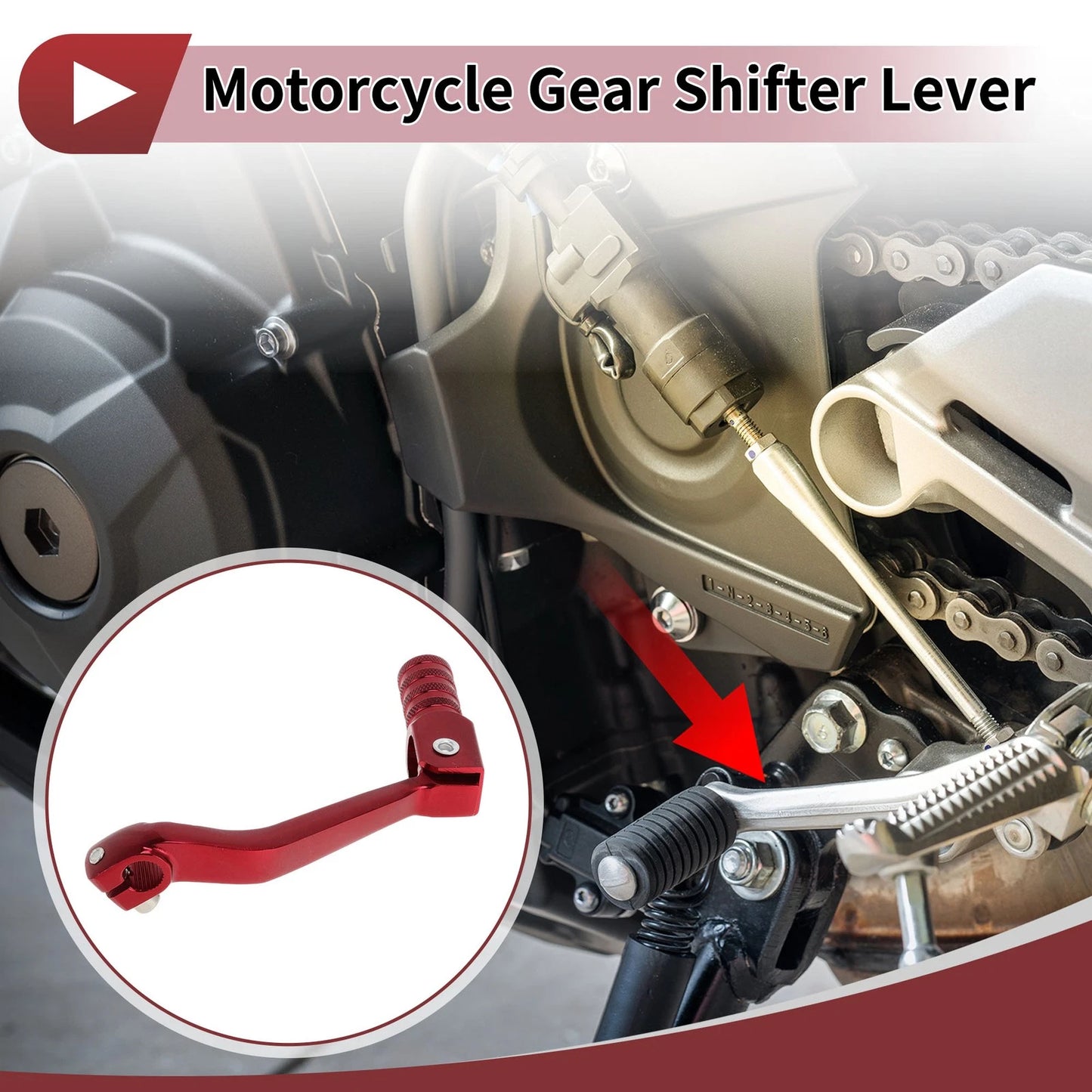 Shifter Lever Red for Honda CRF70