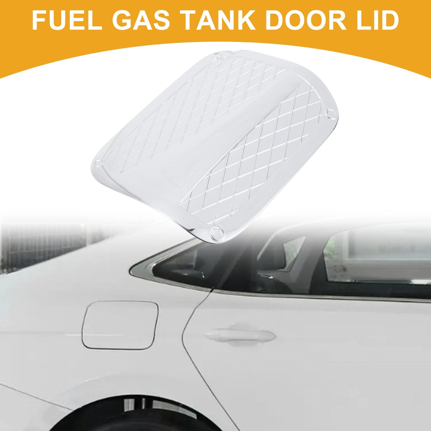 Fuel Tank Door Cap for Toyota Camry (2018-2023) Chrome Silver Tone