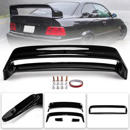 Rear Trunk Spoiler Wing LTW GT Style Glossy Black for BMW 3 Series E36 (1992-1999)