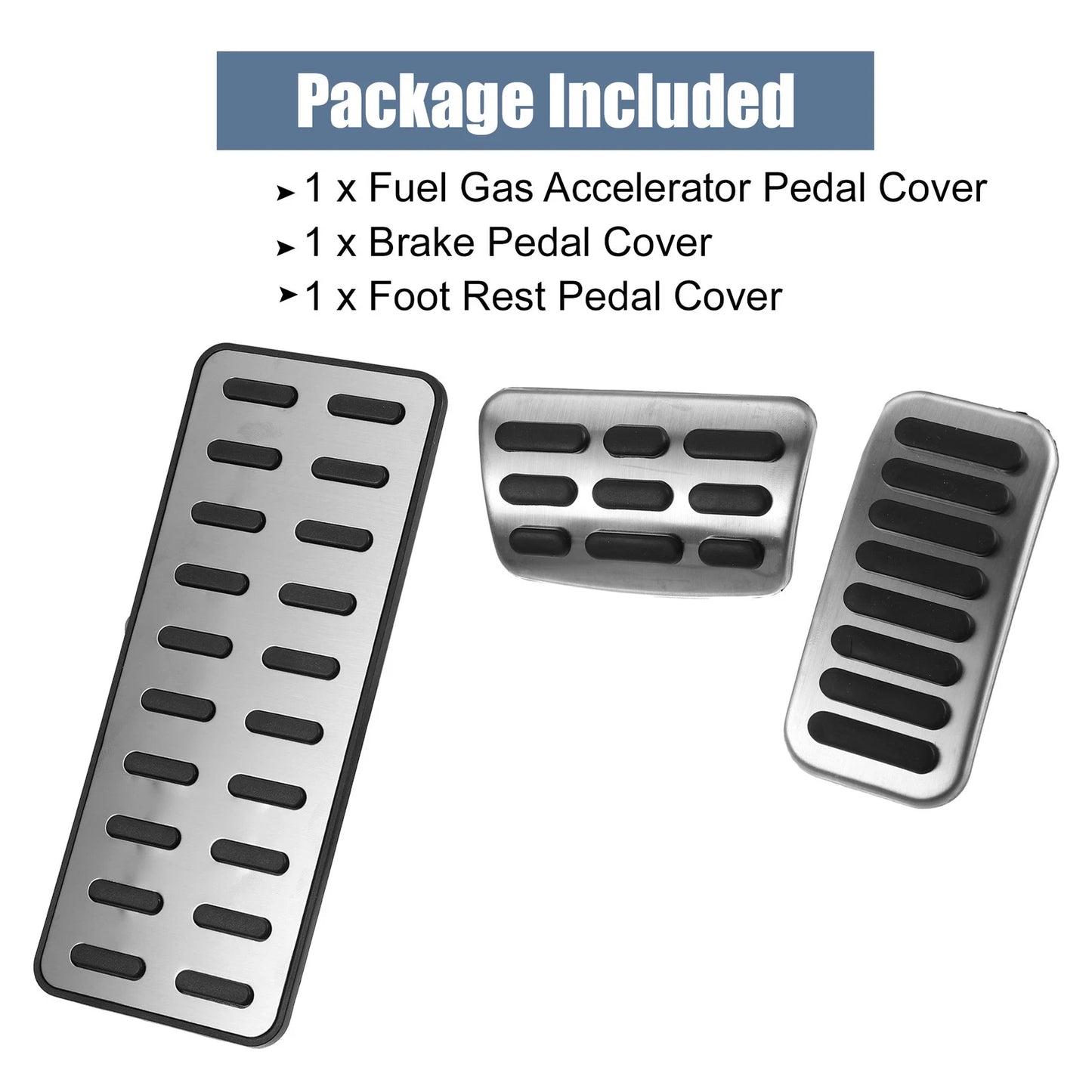3 x Accelerator & Brake Pedal Covers for Kia Forte (2010-2012)
