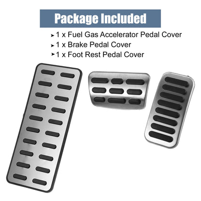 3 x Accelerator & Brake Pedal Covers for Kia Forte (2010-2012)