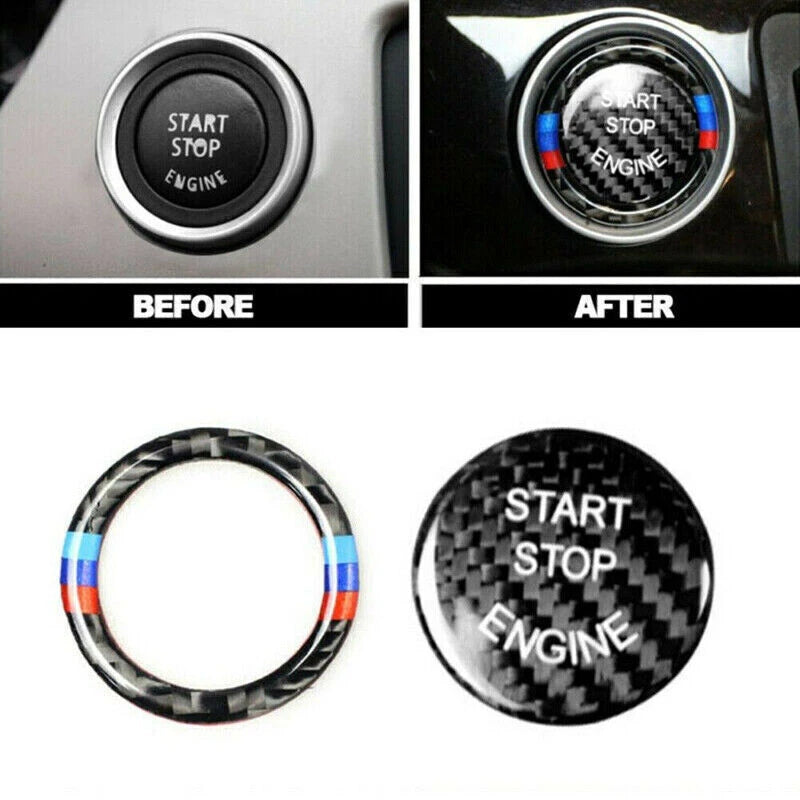 Ignition Start Stop Button Trim Cover for BMW Car Vehicle
