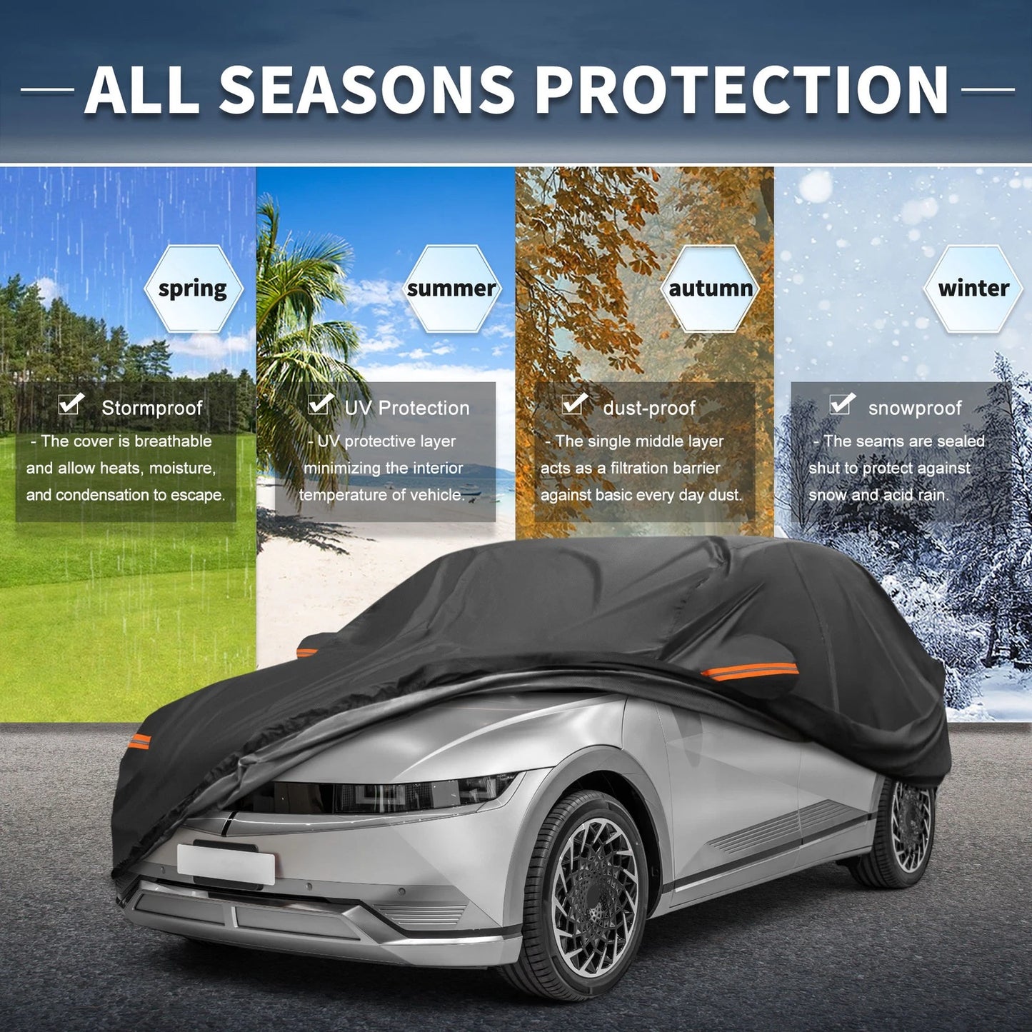 Waterproof Aluminum Film Car Cover for Hyundai Ioniq 5 (2021-2023)