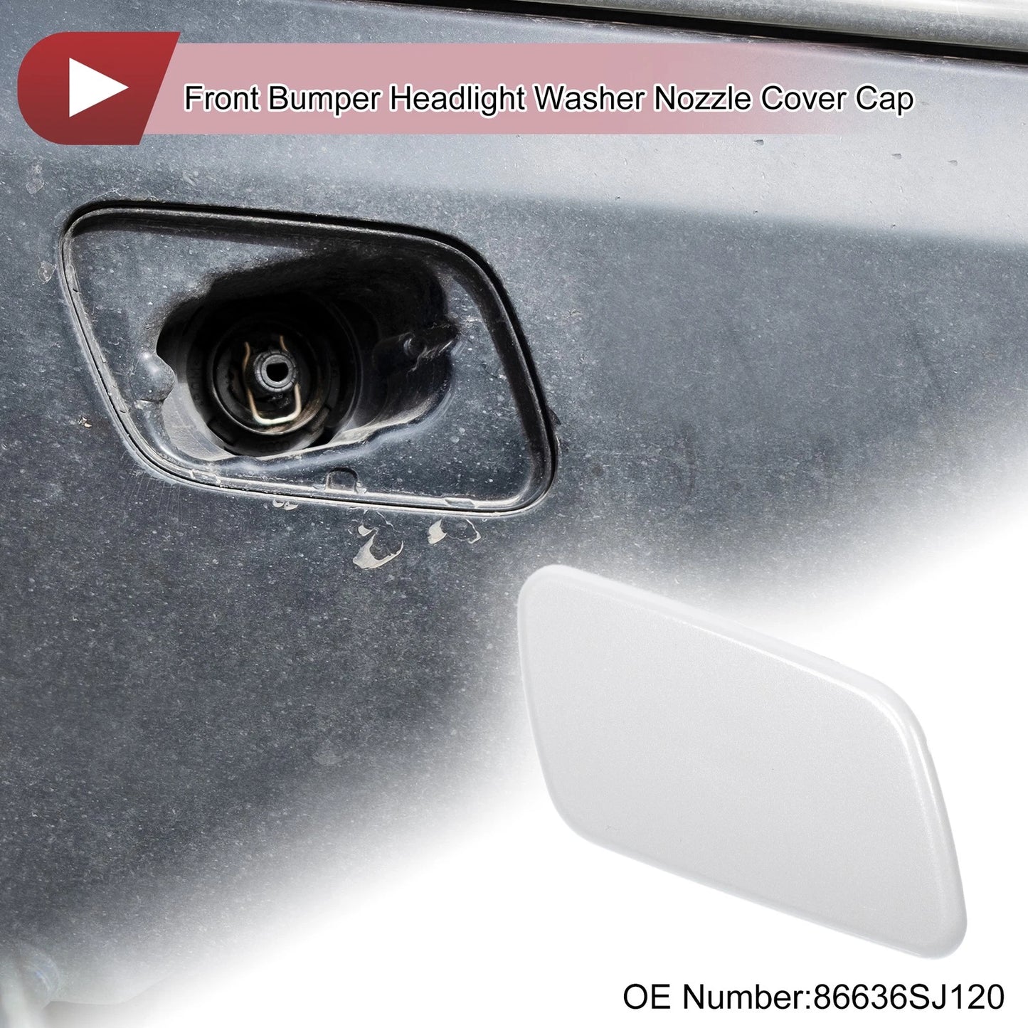Washer Nozzle Cover Cap for Subaru Forester SK (2018-2021) White