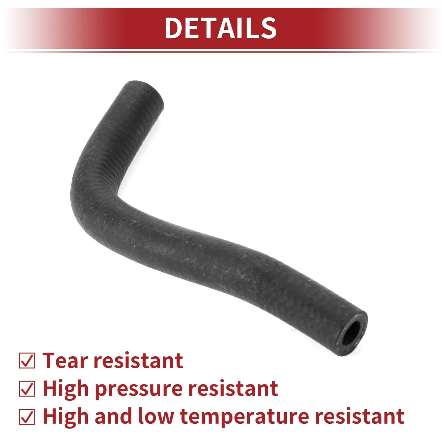 Heater Hose for Nissan Maxima (2000-2001) Rubber Black 1 Pcs