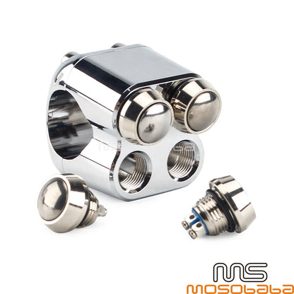 Chrome 7/8in Motorcycle Horn Indicator Switch for Harley Handlebar