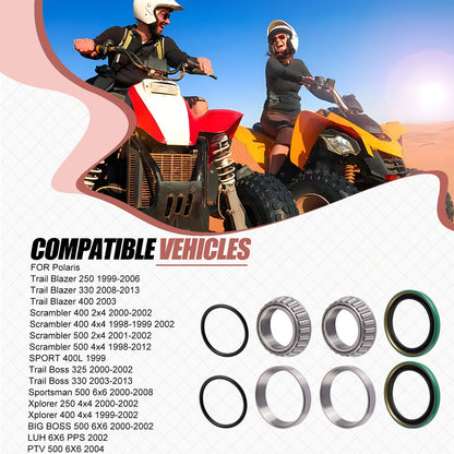 Rear Hub Bearing Seal Repair Kit for Polaris Scrambler