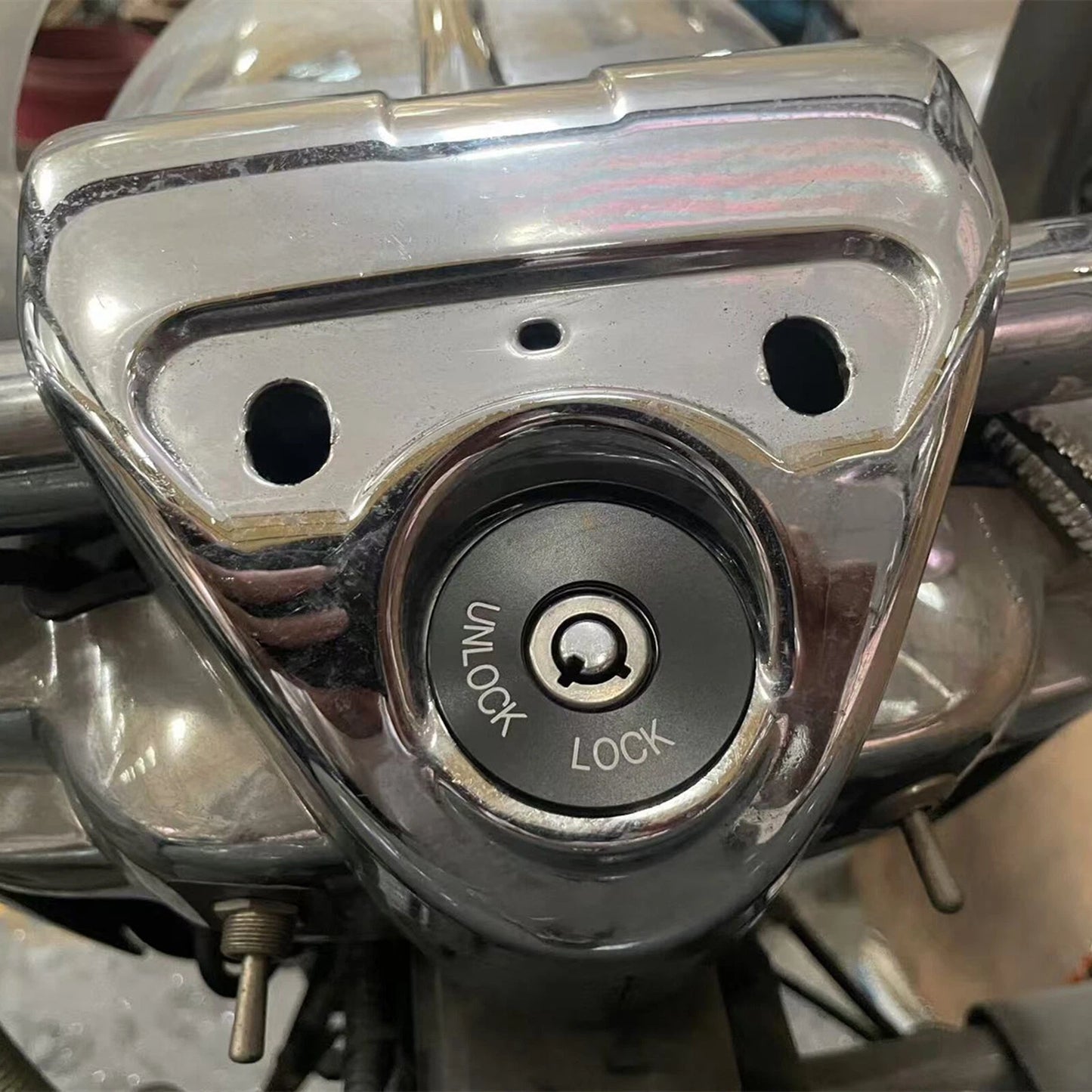 Black Ignition Lock Insert Trim for Harley Road King Special (2015-2024)