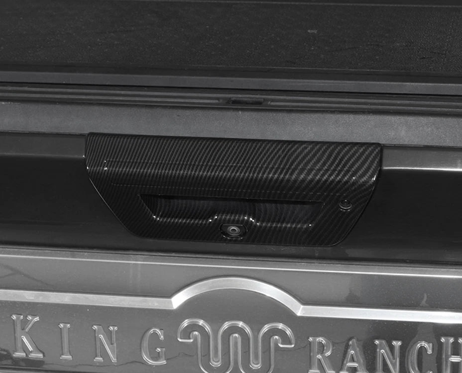 Carbon Fiber Rear Door Handle Bowl Tailgate Cover Trim for Ford F150 (2015-2019)