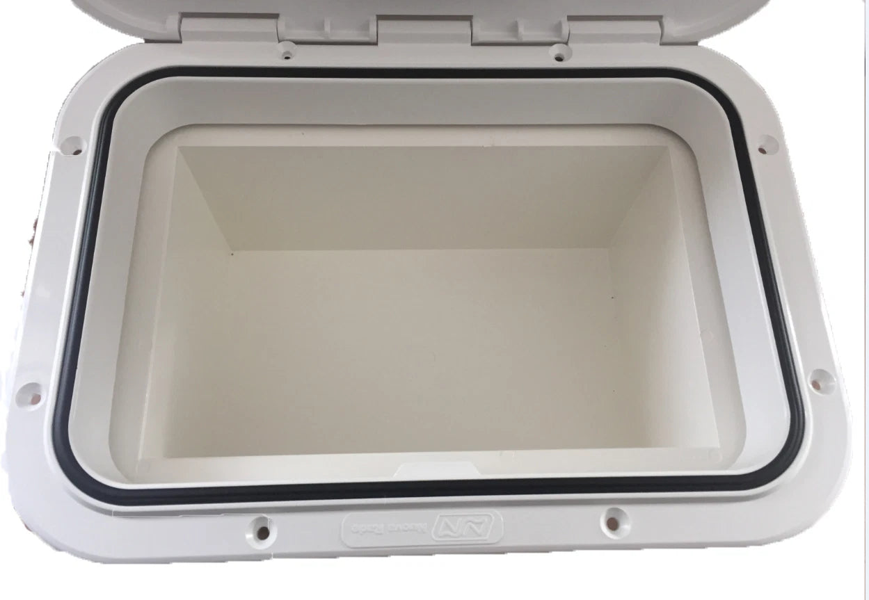 Access Hatch with Storage Box for Caravan/Boat/RV White Lid Storage