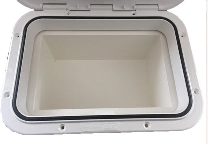 Access Hatch with Storage Box for Caravan/Boat/RV White Lid Storage