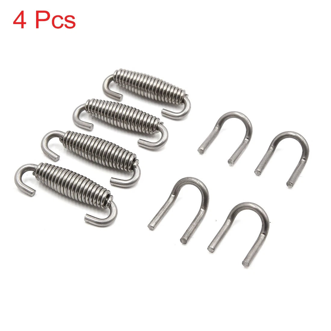 4pcs 61mm Stainless Steel Exhaust Pipe Springs with Hooks for Motorcycle