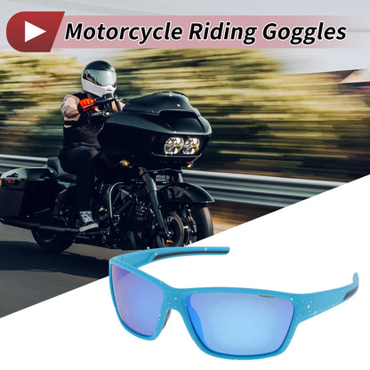 Goggles Blue Lens Blue Black Frame Tri-Acetyl Cellulos for Motorcycle