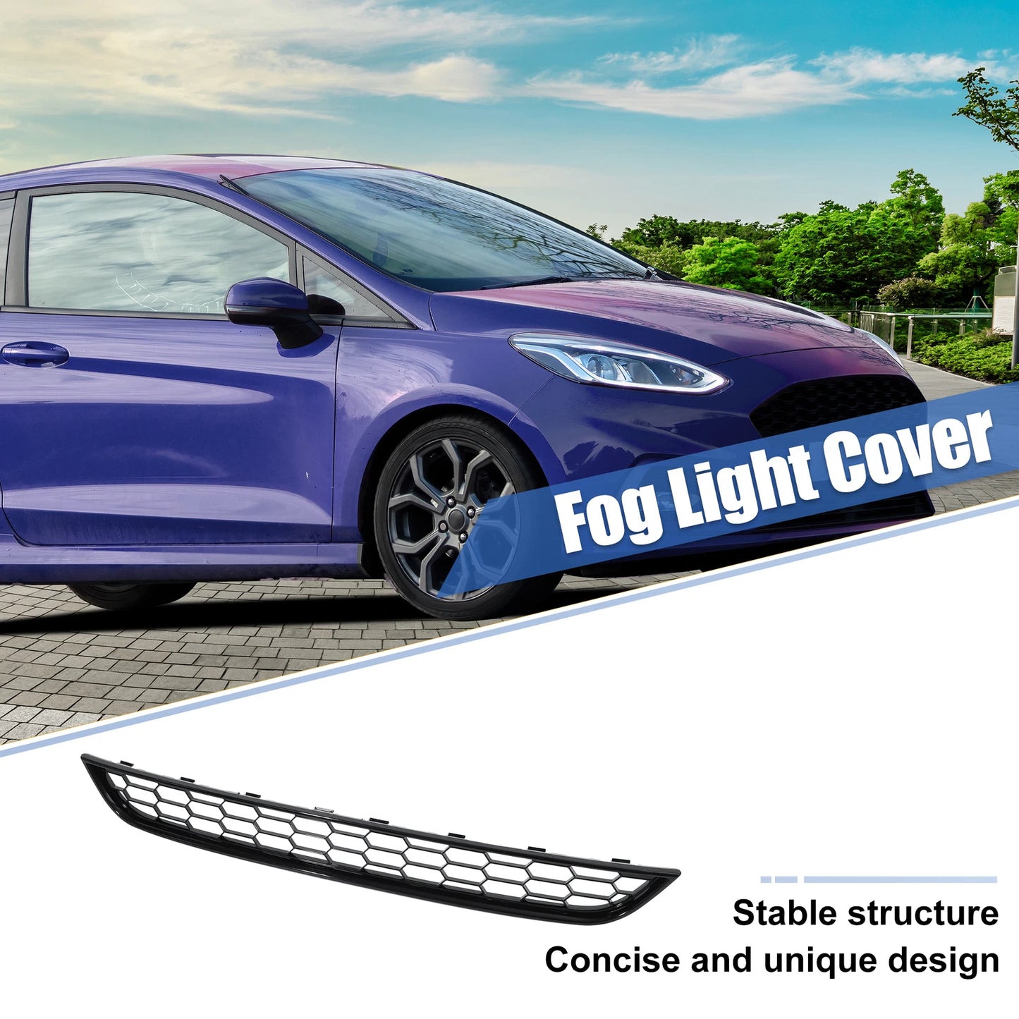 Front Lower Bumper Grille Cover Trim for Ford Fiesta (2013-2017)