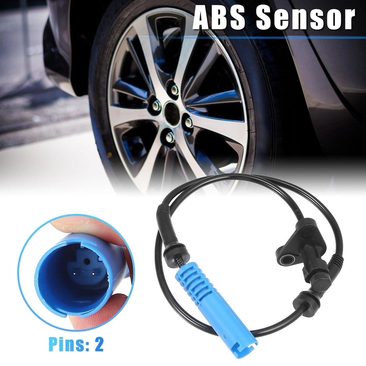 2 x Front Left Right ABS Wheel Speed Sensors for BMW 525i (2001-2007)