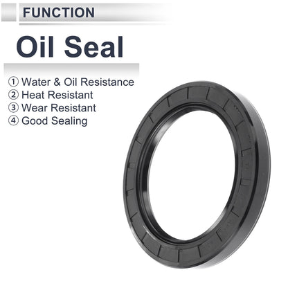 Oil Seal Seal Ring Rotary Shaft Seal Nitrile Rubber 75x105x12mm Black 5 Pcs