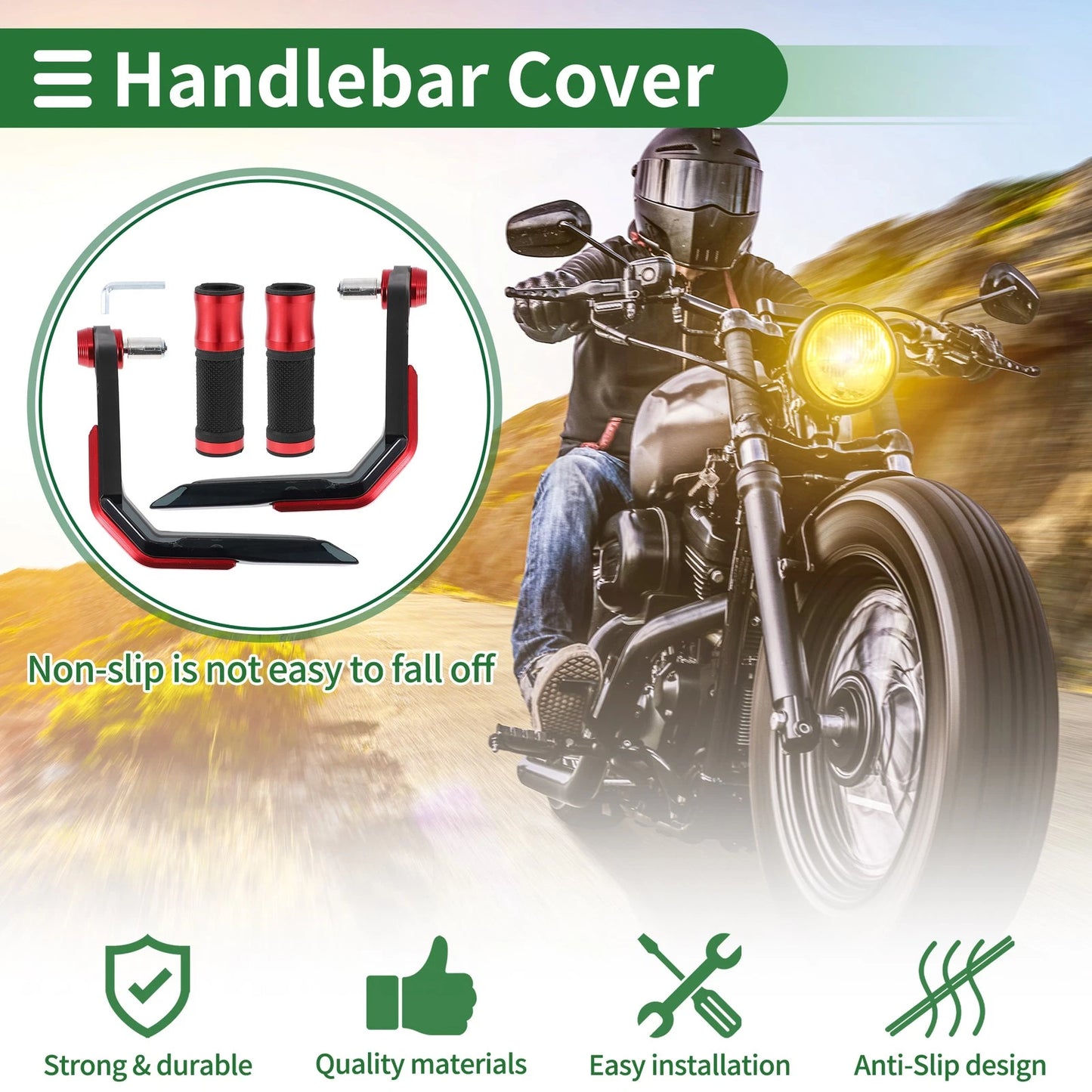 Hand Grips Cover Kit / Aluminum Alloy / Handlebar Cover for Motorcycle