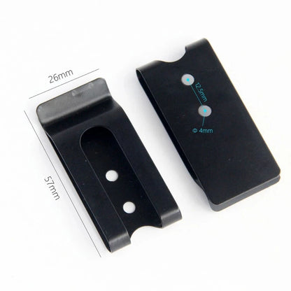 Belt Clip Hook 2 x Flat Base Manganese Steel Accessories for Vehicle