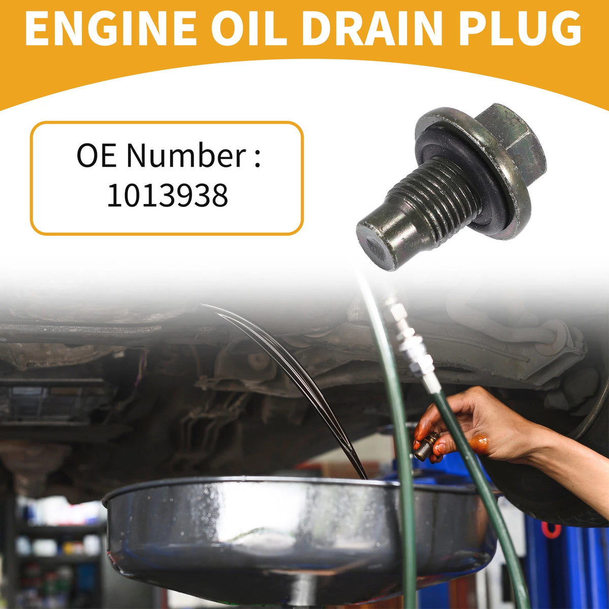 Oil Drain Plug Pan Thread Repair for Ford F-150 Bronze Tone