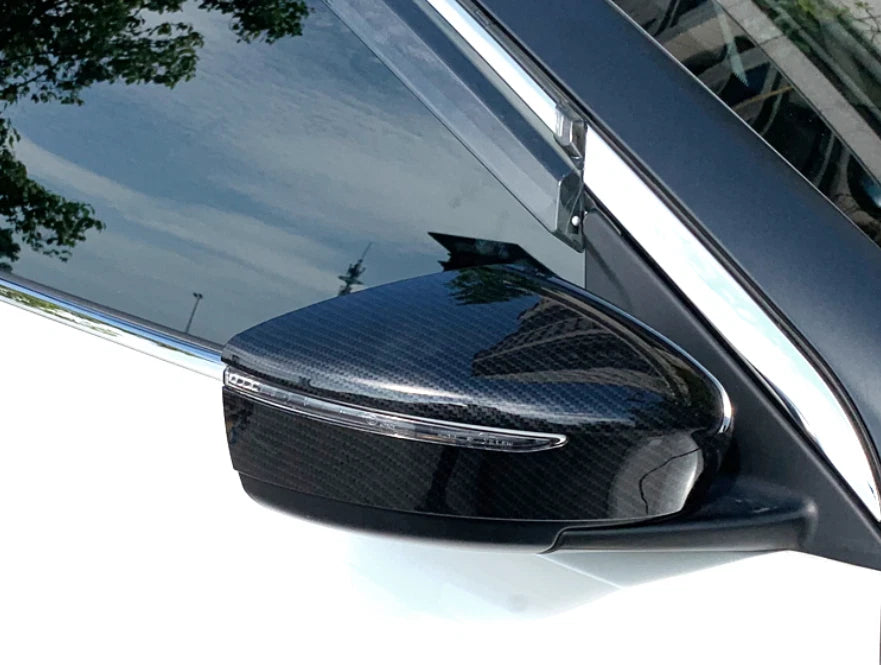 Rearview Mirror Side Lid Cover Trim for Nissan Kicks 2016-2020 2 x Carbon Fiber