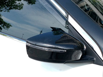 Rearview Mirror Side Lid Cover Trim for Nissan Kicks 2016-2020 2 x Carbon Fiber