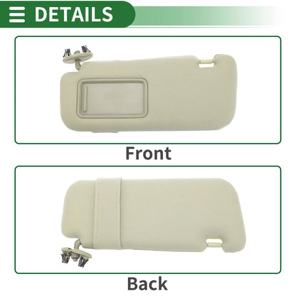 Left Sun Visor with Mirror for Toyota Corolla (2009-2013)