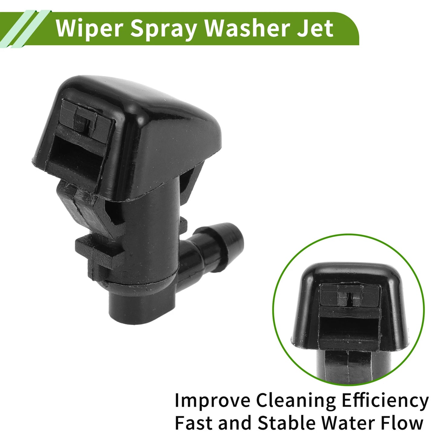 Windshield Washer Nozzle With Hose Connector for Jeep
