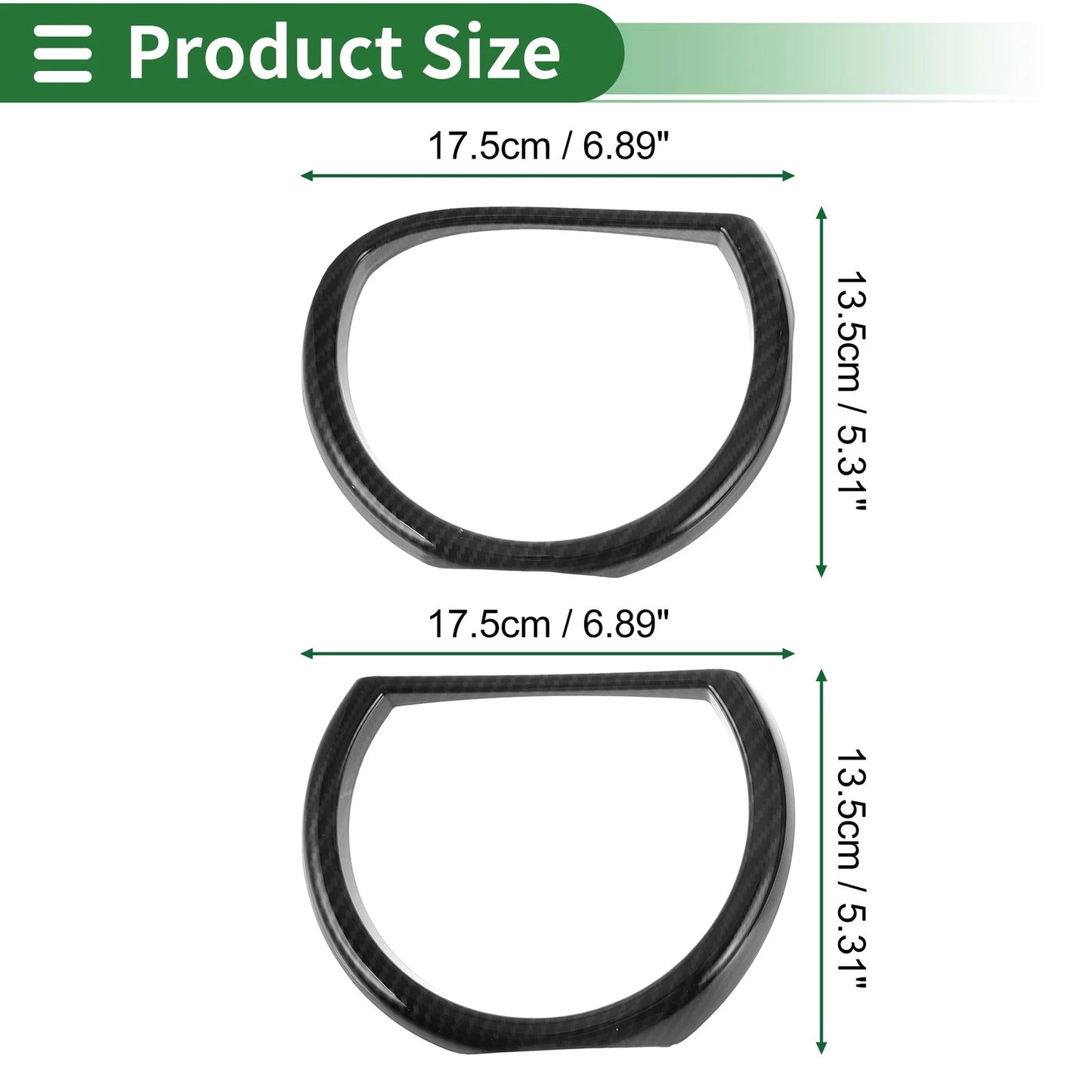 4x Headlight Trim Bezel for Dodge Challenger (2015-2024) ABS Black