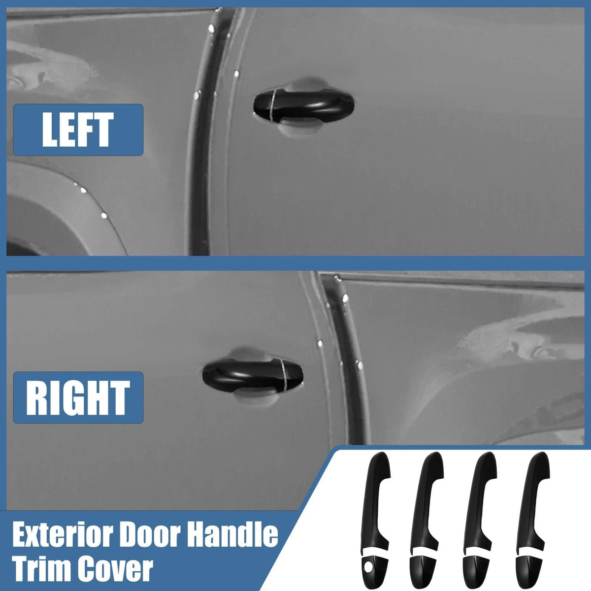 8pcs ABS Exterior Side Door Handle Covers for Toyota Tacoma (2016-2021)