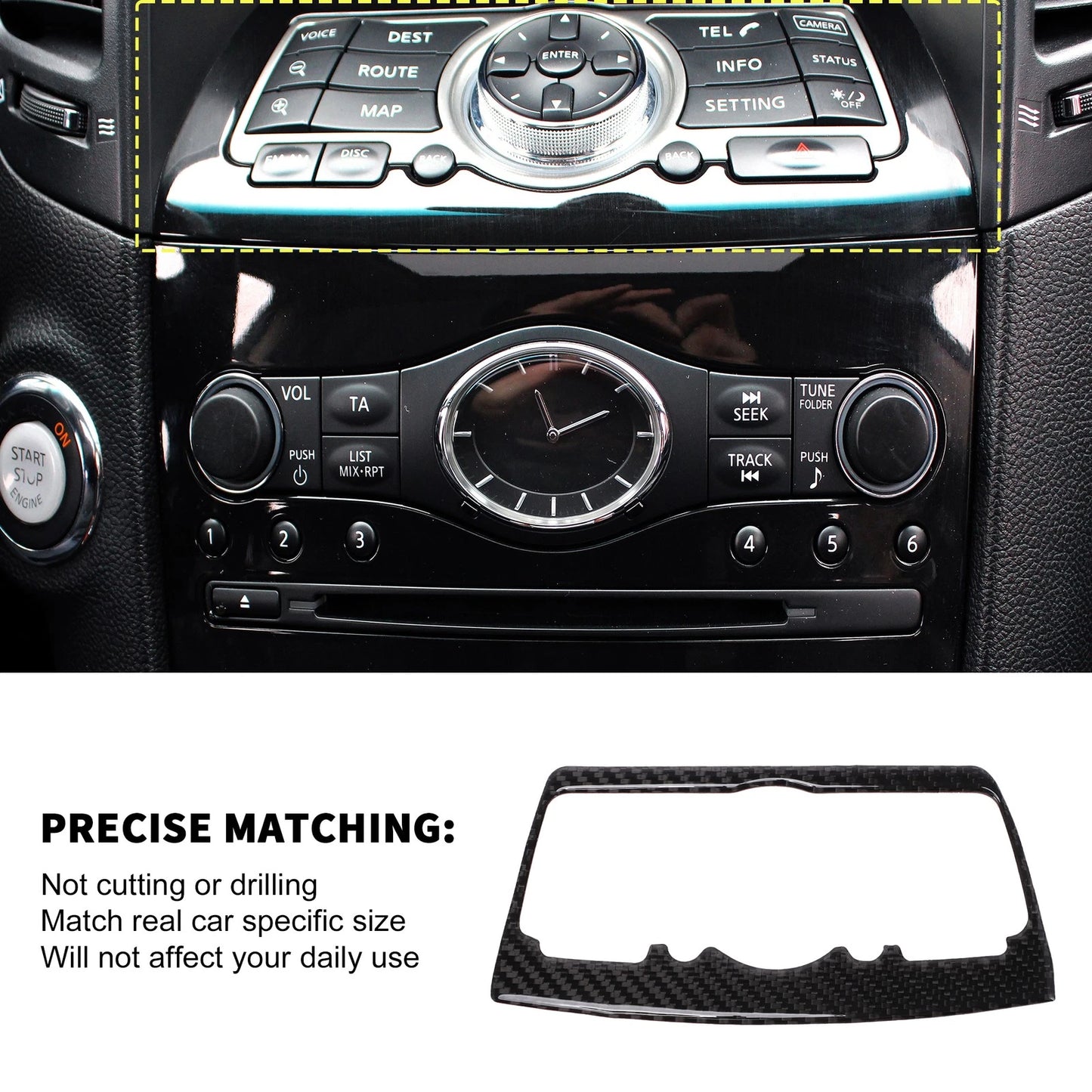 2x Navigation Button Frame Cover for Infiniti G37 (2008-2013)(2007-2008)